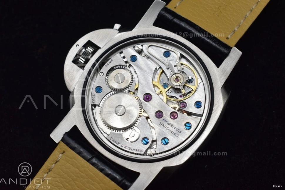 A6497 Edition H 1:1 Superlumed on Y-Incabloc XF Leather PAM217 Dial with Best Black Strap 0113